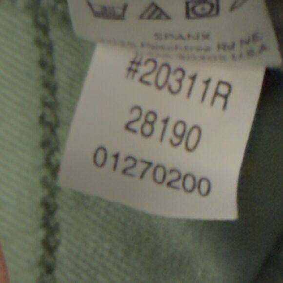 SPANX Stretch Twill Ankle Cargo Jogger Pants Large Utility Jeans Skinny Green - Picture 7 of 14